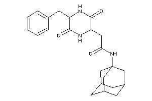 N-(1-adamantyl)-2-(5-benzyl-3,6-diketo-piperazin-2-yl)acetamide