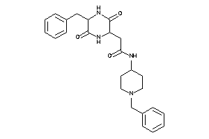 2-(5-benzyl-3,6-diketo-piperazin-2-yl)-N-(1-benzyl-4-piperidyl)acetamide