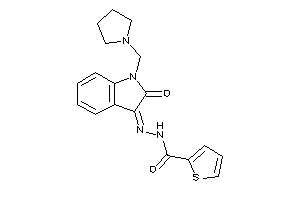 N-[[2-keto-1-(pyrrolidinomethyl)indolin-3-ylidene]amino]thiophene-2-carboxamide
