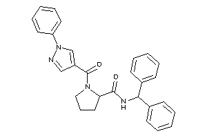 N-benzhydryl-1-(1-phenylpyrazole-4-carbonyl)pyrrolidine-2-carboxamide