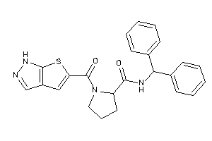 N-benzhydryl-1-(1H-thieno[2,3-c]pyrazole-5-carbonyl)pyrrolidine-2-carboxamide