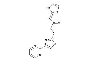 3-[3-(2-pyrimidyl)-1,2,4-oxadiazol-5-yl]-N-(4-thiazolin-2-ylidene)propionamide