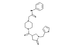 2-[4-[1-(2-furfuryl)-5-keto-pyrrolidine-3-carbonyl]piperazino]-N-phenyl-acetamide
