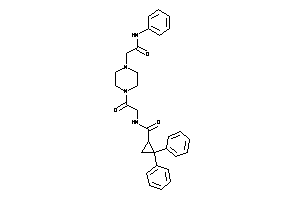 Image of N-[2-[4-(2-anilino-2-keto-ethyl)piperazino]-2-keto-ethyl]-2,2-diphenyl-cyclopropanecarboxamide