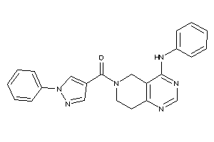 (4-anilino-7,8-dihydro-5H-pyrido[4,3-d]pyrimidin-6-yl)-(1-phenylpyrazol-4-yl)methanone