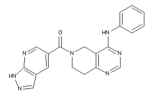 (4-anilino-7,8-dihydro-5H-pyrido[4,3-d]pyrimidin-6-yl)-(1H-pyrazolo[3,4-b]pyridin-5-yl)methanone