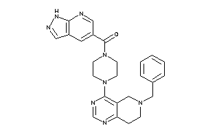 [4-(6-benzyl-7,8-dihydro-5H-pyrido[4,3-d]pyrimidin-4-yl)piperazino]-(1H-pyrazolo[3,4-b]pyridin-5-yl)methanone