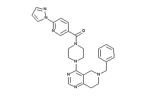 [4-(6-benzyl-7,8-dihydro-5H-pyrido[4,3-d]pyrimidin-4-yl)piperazino]-(6-pyrazol-1-yl-3-pyridyl)methanone