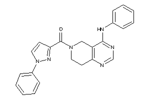 (4-anilino-7,8-dihydro-5H-pyrido[4,3-d]pyrimidin-6-yl)-(1-phenylpyrazol-3-yl)methanone