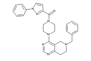 [4-(6-benzyl-7,8-dihydro-5H-pyrido[4,3-d]pyrimidin-4-yl)piperazino]-(1-phenylpyrazol-3-yl)methanone