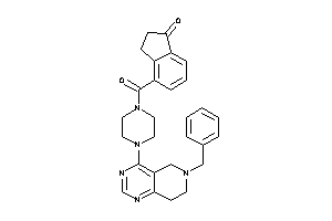 4-[4-(6-benzyl-7,8-dihydro-5H-pyrido[4,3-d]pyrimidin-4-yl)piperazine-1-carbonyl]indan-1-one