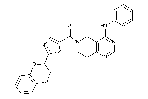 (4-anilino-7,8-dihydro-5H-pyrido[4,3-d]pyrimidin-6-yl)-[2-(2,3-dihydro-1,4-benzodioxin-3-yl)thiazol-5-yl]methanone