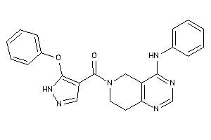 (4-anilino-7,8-dihydro-5H-pyrido[4,3-d]pyrimidin-6-yl)-(5-phenoxy-1H-pyrazol-4-yl)methanone