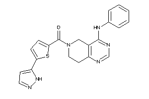 (4-anilino-7,8-dihydro-5H-pyrido[4,3-d]pyrimidin-6-yl)-[5-(1H-pyrazol-5-yl)-2-thienyl]methanone