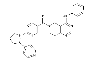 (4-anilino-7,8-dihydro-5H-pyrido[4,3-d]pyrimidin-6-yl)-[6-[2-(4-pyridyl)pyrrolidino]-3-pyridyl]methanone