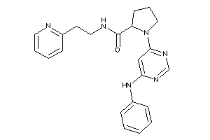 1-(6-anilinopyrimidin-4-yl)-N-[2-(2-pyridyl)ethyl]pyrrolidine-2-carboxamide