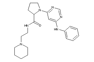 1-(6-anilinopyrimidin-4-yl)-N-(2-piperidinoethyl)pyrrolidine-2-carboxamide