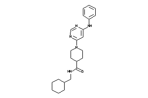 1-(6-anilinopyrimidin-4-yl)-N-(cyclohexylmethyl)isonipecotamide