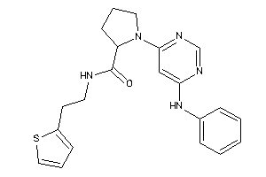 1-(6-anilinopyrimidin-4-yl)-N-[2-(2-thienyl)ethyl]pyrrolidine-2-carboxamide