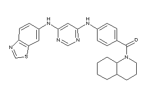 3,4,4a,5,6,7,8,8a-octahydro-2H-quinolin-1-yl-[4-[[6-(1,3-benzothiazol-6-ylamino)pyrimidin-4-yl]amino]phenyl]methanone