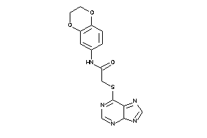 Image of N-(2,3-dihydro-1,4-benzodioxin-6-yl)-2-(4H-purin-6-ylthio)acetamide