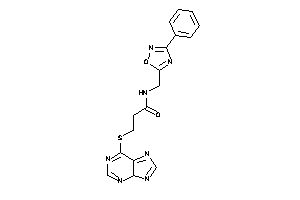 Image of N-[(3-phenyl-1,2,4-oxadiazol-5-yl)methyl]-3-(4H-purin-6-ylthio)propionamide