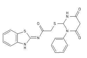 N-(3H-1,3-benzothiazol-2-ylidene)-2-[(4,6-diketo-1-phenyl-hexahydropyrimidin-2-yl)thio]acetamide