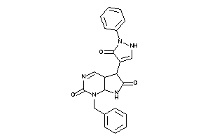 1-benzyl-5-(5-keto-1-phenyl-3-pyrazolin-4-yl)-4a,5,7,7a-tetrahydropyrrolo[2,3-d]pyrimidine-2,6-quinone