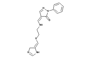 4-[[2-(2-imidazolin-4-ylidenemethylthio)ethylamino]methylene]-2-phenyl-2-pyrazolin-3-one