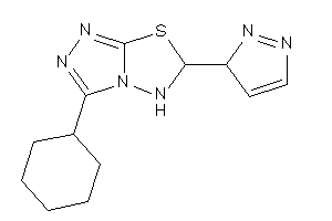 3-cyclohexyl-6-(3H-pyrazol-3-yl)-5,6-dihydro-[1,2,4]triazolo[3,4-b][1,3,4]thiadiazole