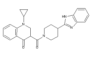 3-[4-(1H-benzimidazol-2-yl)piperidine-1-carbonyl]-1-cyclopropyl-2,3-dihydroquinolin-4-one