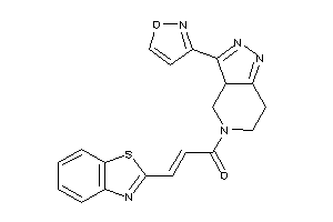 3-(1,3-benzothiazol-2-yl)-1-(3-isoxazol-3-yl-3a,4,6,7-tetrahydropyrazolo[4,3-c]pyridin-5-yl)prop-2-en-1-one