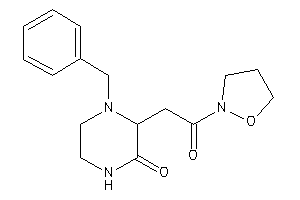 Image of 4-benzyl-3-(2-isoxazolidin-2-yl-2-keto-ethyl)piperazin-2-one