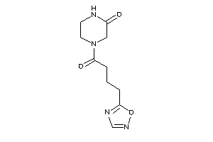 4-[4-(1,2,4-oxadiazol-5-yl)butanoyl]piperazin-2-one