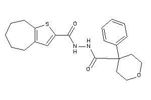 4-phenyl-N'-(5,6,7,8-tetrahydro-4H-cyclohepta[b]thiophene-2-carbonyl)tetrahydropyran-4-carbohydrazide