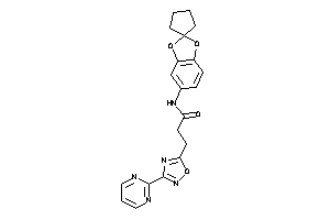 3-[3-(2-pyrimidyl)-1,2,4-oxadiazol-5-yl]-N-spiro[1,3-benzodioxole-2,1'-cyclopentane]-5-yl-propionamide