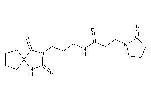 N-[3-(2,4-diketo-1,3-diazaspiro[4.4]nonan-3-yl)propyl]-3-(2-ketopyrrolidino)propionamide