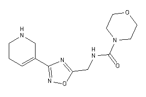 N-[[3-(1,2,3,6-tetrahydropyridin-5-yl)-1,2,4-oxadiazol-5-yl]methyl]morpholine-4-carboxamide