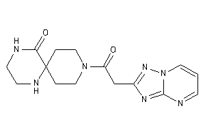 Image of 3-[2-([1,2,4]triazolo[1,5-a]pyrimidin-2-yl)acetyl]-3,8,11-triazaspiro[5.5]undecan-7-one