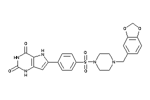 6-[4-(4-piperonylpiperazino)sulfonylphenyl]-1,5-dihydropyrrolo[3,2-d]pyrimidine-2,4-quinone