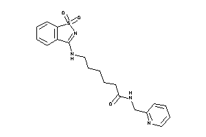 6-[(1,1-diketo-1,2-benzothiazol-3-yl)amino]-N-(2-pyridylmethyl)hexanamide