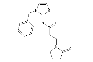 N-(3-benzyl-4-thiazolin-2-ylidene)-3-(2-ketopyrrolidino)propionamide