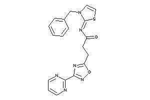 N-(3-benzyl-4-thiazolin-2-ylidene)-3-[3-(2-pyrimidyl)-1,2,4-oxadiazol-5-yl]propionamide