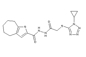 N'-[2-[(1-cyclopropyltetrazol-5-yl)thio]acetyl]-5,6,7,8-tetrahydro-4H-cyclohepta[b]thiophene-2-carbohydrazide