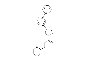 3-(oxazinan-2-yl)-1-[3-[2-(4-pyridyl)-4-pyridyl]pyrrolidino]propan-1-one