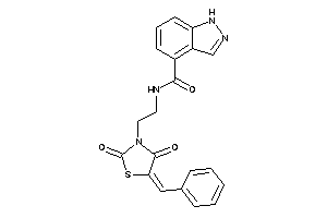 N-[2-(5-benzal-2,4-diketo-thiazolidin-3-yl)ethyl]-1H-indazole-4-carboxamide