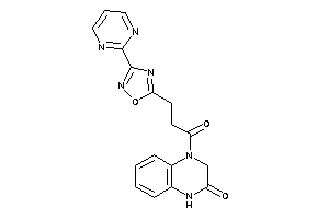 4-[3-[3-(2-pyrimidyl)-1,2,4-oxadiazol-5-yl]propanoyl]-1,3-dihydroquinoxalin-2-one