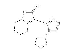 [3-(4-cyclopentyl-1,2,4-triazol-3-yl)-5,6,7,7a-tetrahydro-4H-benzothiophen-2-ylidene]amine