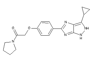 Image of 2-[4-(3-cyclopropyl-1,2-dihydroimidazo[4,5-c]pyrazol-5-yl)phenoxy]-1-pyrrolidino-ethanone