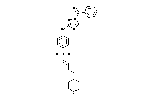 4-[(1-benzoyl-1,2,4-triazol-3-yl)amino]-N-(3-piperazinopropylidene)benzenesulfonamide